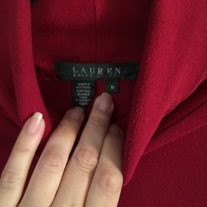 Ralph Lauren red turtle neck cotton blouse, size M